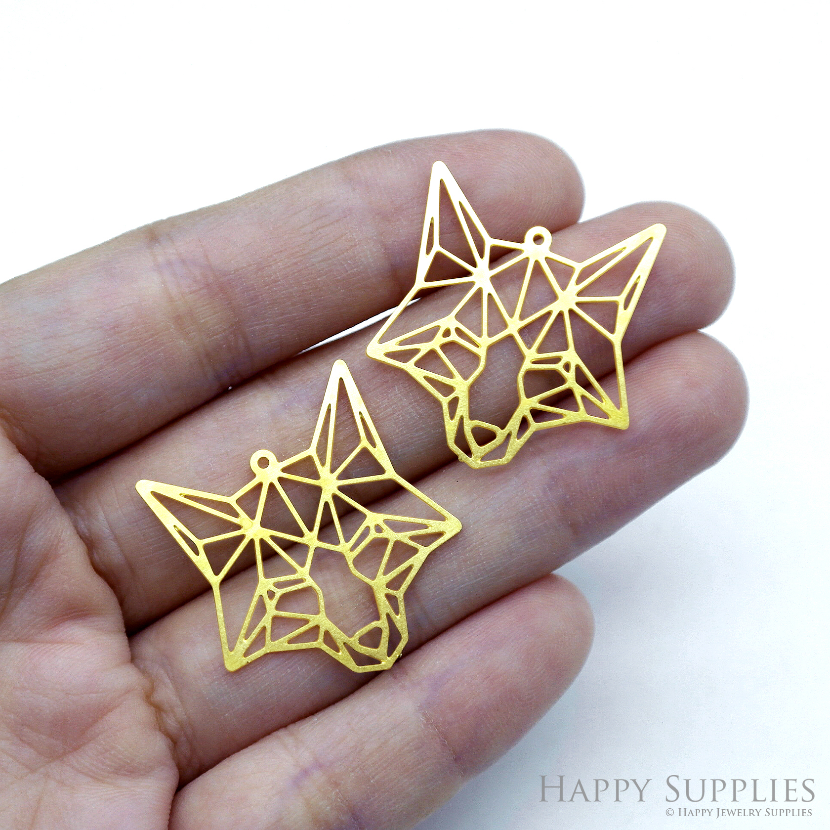 Stainless Steel Jewelry Charms, Fox Stainless Steel Earring Charms, Stainless Steel Silver Jewelry Pendants, Stainless Steel Silver Jewelry Findings, Stainless Steel Pendants Jewelry Wholesale (SSD2497)