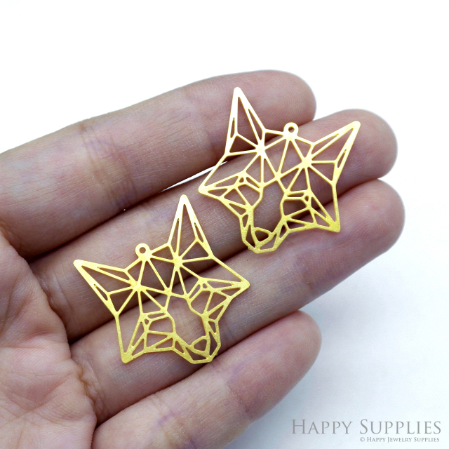 Stainless Steel Jewelry Charms, Fox Stainless Steel Earring Charms, Stainless Steel Silver Jewelry Pendants, Stainless Steel Silver Jewelry Findings, Stainless Steel Pendants Jewelry Wholesale (SSD2497)