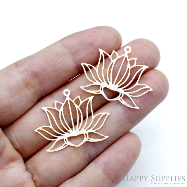 Stainless Steel Jewelry Charms, Lotus Stainless Steel Earring Charms, Stainless Steel Silver Jewelry Pendants, Stainless Steel Silver Jewelry Findings, Stainless Steel Pendants Jewelry Wholesale (SSD2502)