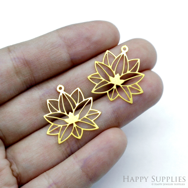 Stainless Steel Jewelry Charms, Lotus Stainless Steel Earring Charms, Stainless Steel Silver Jewelry Pendants, Stainless Steel Silver Jewelry Findings, Stainless Steel Pendants Jewelry Wholesale (SSD2501)