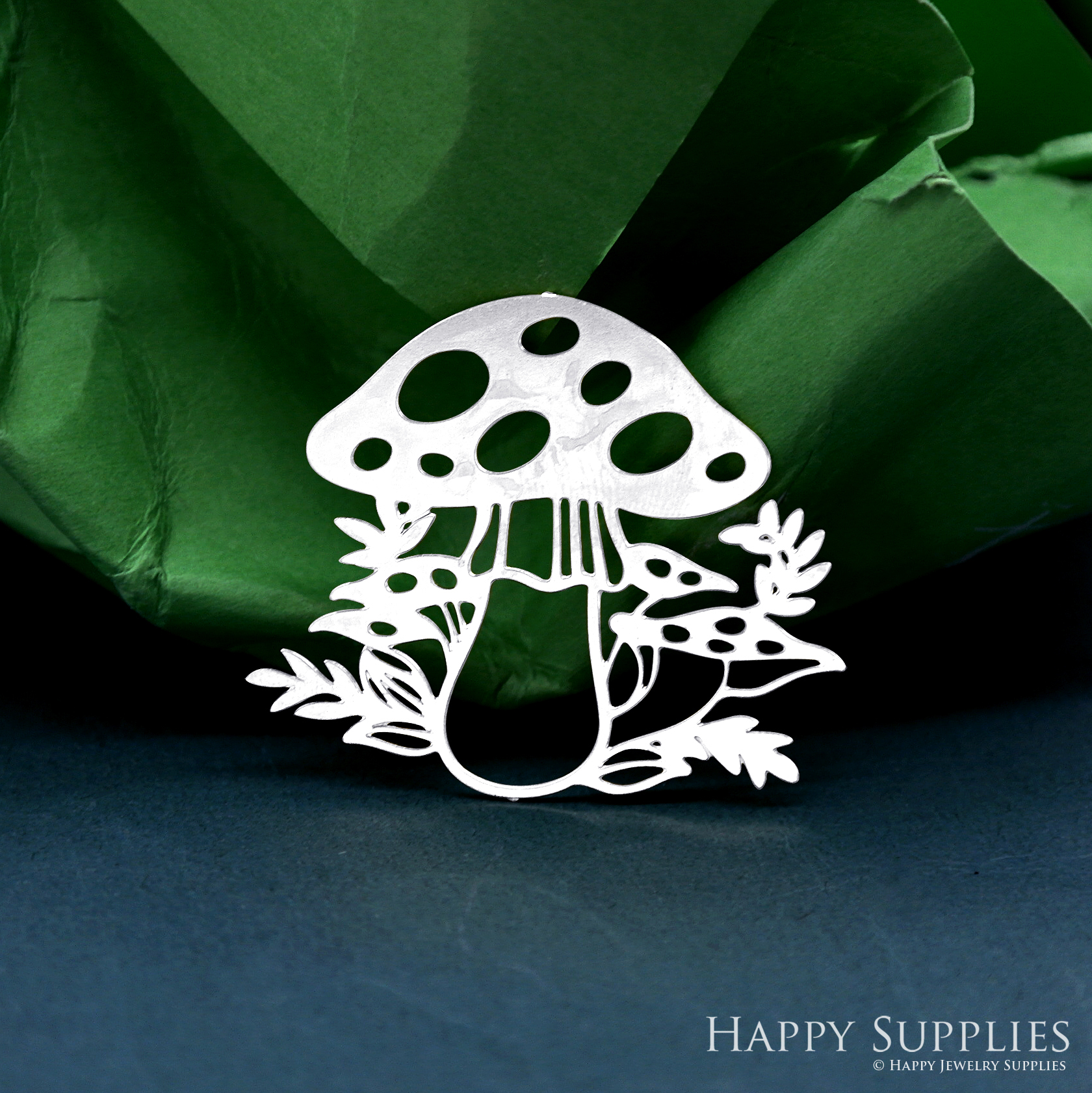 Stainless Steel Jewelry Charms, Mushroom Stainless Steel Earring Charms, Stainless Steel Silver Jewelry Pendants, Stainless Steel Silver Jewelry Findings, Stainless Steel Pendants Jewelry Wholesale (SSD2514)