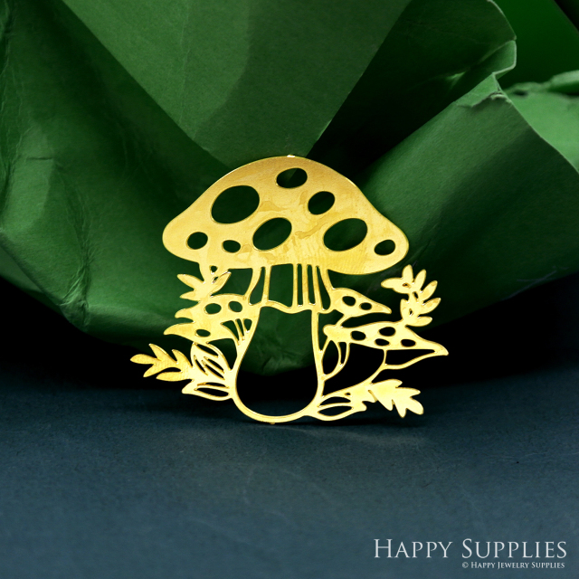 Stainless Steel Jewelry Charms, Mushroom Stainless Steel Earring Charms, Stainless Steel Silver Jewelry Pendants, Stainless Steel Silver Jewelry Findings, Stainless Steel Pendants Jewelry Wholesale (SSD2514)