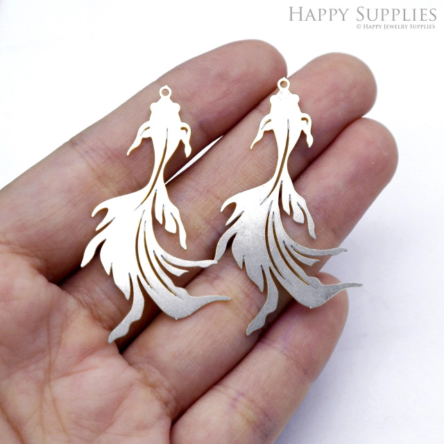 Stainless Steel Jewelry Charms, Fish Stainless Steel Earring Charms, Stainless Steel Silver Jewelry Pendants, Stainless Steel Silver Jewelry Findings, Stainless Steel Pendants Jewelry Wholesale (SSD2525)