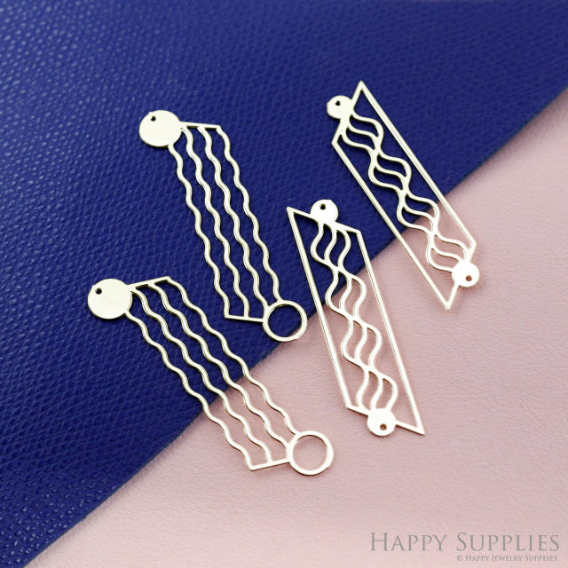 Stainless Steel Jewelry Charms, Water Ripple Stainless Steel Earring Charms, Stainless Steel Silver Jewelry Pendants, Stainless Steel Silver Jewelry Findings, Stainless Steel Pendants Jewelry Wholesale (SSD2538)