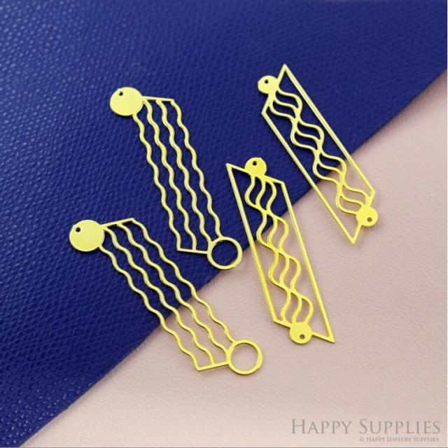 Stainless Steel Jewelry Charms, Water Ripple Stainless Steel Earring Charms, Stainless Steel Silver Jewelry Pendants, Stainless Steel Silver Jewelry Findings, Stainless Steel Pendants Jewelry Wholesale (SSD2538)