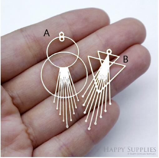 Stainless Steel Jewelry Charms, Geometry Stainless Steel Earring Charms, Stainless Steel Silver Jewelry Pendants, Stainless Steel Silver Jewelry Findings, Stainless Steel Pendants Jewelry Wholesale (SSD2524)