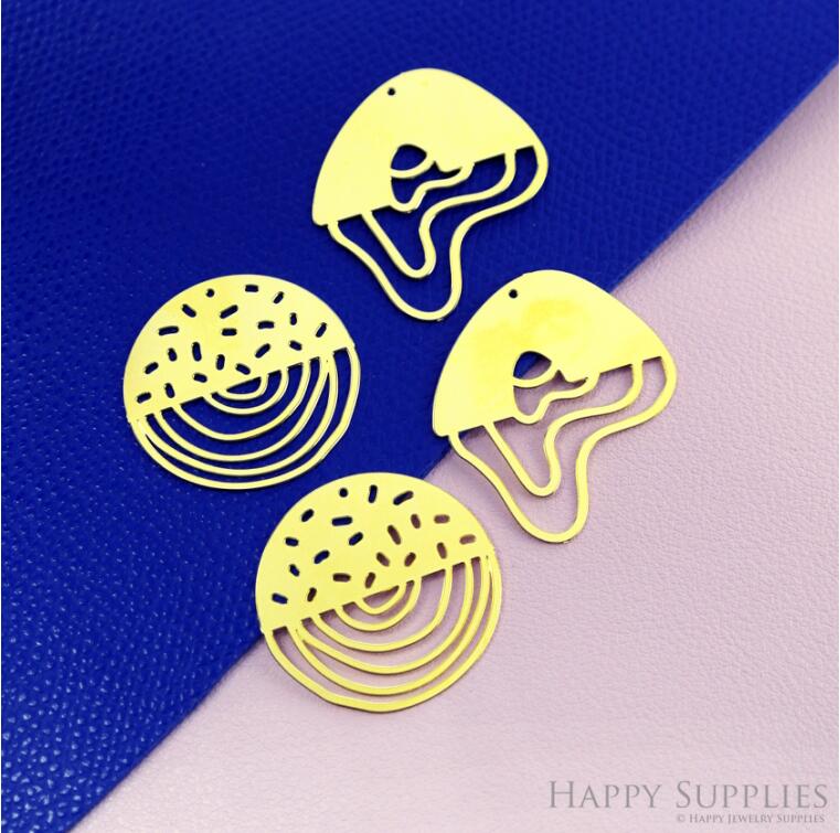 Stainless Steel Jewelry Charms, Water Ripple Stainless Steel Earring Charms, Stainless Steel Silver Jewelry Pendants, Stainless Steel Silver Jewelry Findings, Stainless Steel Pendants Jewelry Wholesale (SSD2540)
