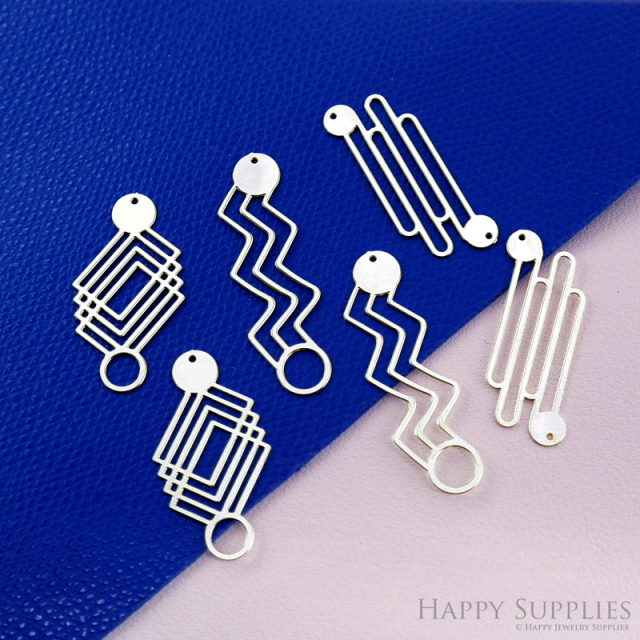 Stainless Steel Jewelry Charms, Water Ripple Stainless Steel Earring Charms, Stainless Steel Silver Jewelry Pendants, Stainless Steel Silver Jewelry Findings, Stainless Steel Pendants Jewelry Wholesale (SSD2539)