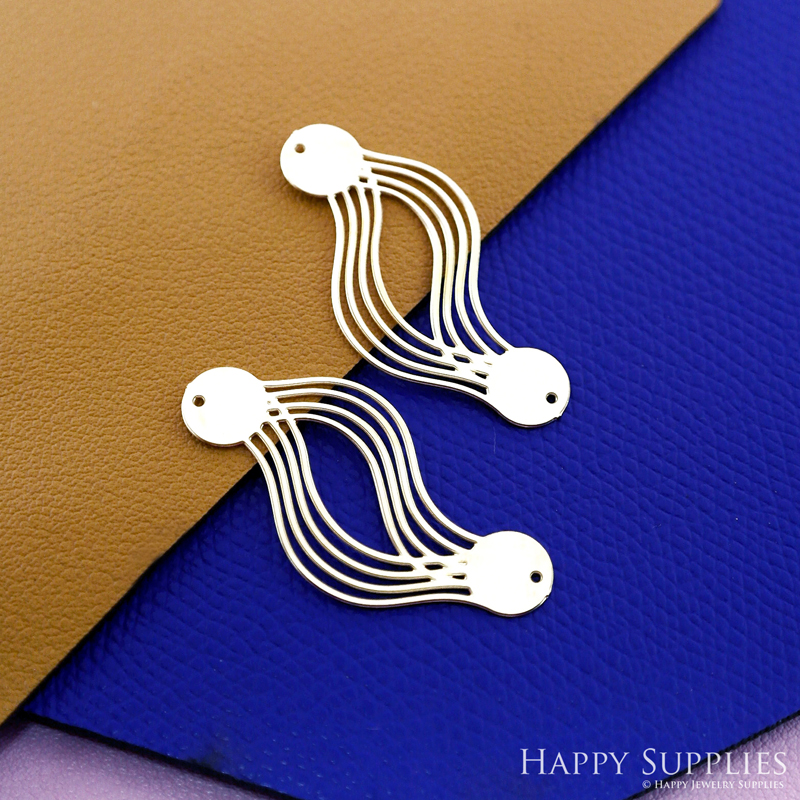 Stainless Steel Jewelry Charms, Water Ripple Stainless Steel Earring Charms, Stainless Steel Silver Jewelry Pendants, Stainless Steel Silver Jewelry Findings, Stainless Steel Pendants Jewelry Wholesale (SSD2544)