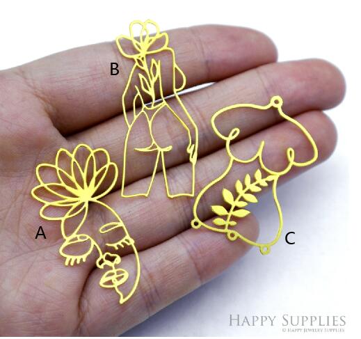 Stainless Steel Jewelry Charms, Woman Stainless Steel Earring Charms, Stainless Steel Silver Jewelry Pendants, Stainless Steel Silver Jewelry Findings, Stainless Steel Pendants Jewelry Wholesale (SSD2558)