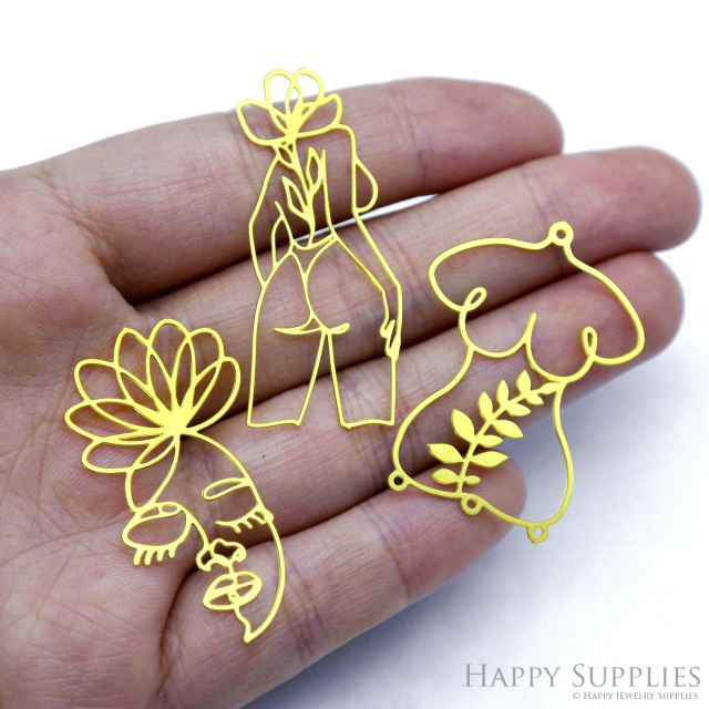 Stainless Steel Jewelry Charms, Woman Stainless Steel Earring Charms, Stainless Steel Silver Jewelry Pendants, Stainless Steel Silver Jewelry Findings, Stainless Steel Pendants Jewelry Wholesale (SSD2558)