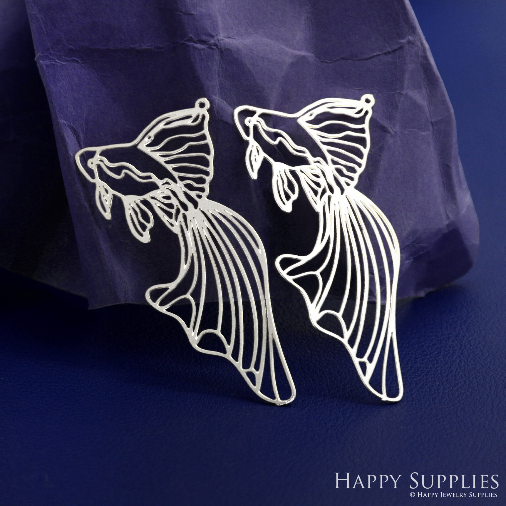 Stainless Steel Jewelry Charms, Fish Stainless Steel Earring Charms, Stainless Steel Silver Jewelry Pendants, Stainless Steel Silver Jewelry Findings, Stainless Steel Pendants Jewelry Wholesale (SSD2576)