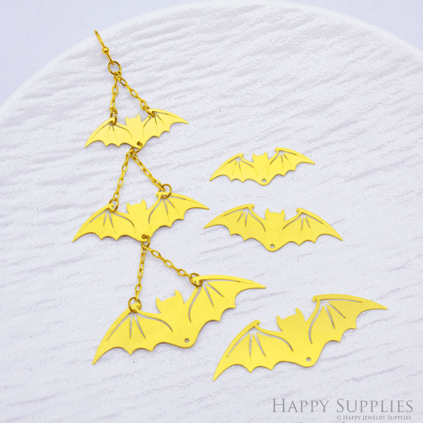6pcs(1set) Stainless Steel Jewelry Charms, Bat Stainless Steel Earring Charms, Stainless Steel Silver Jewelry Pendants, Stainless Steel Silver Jewelry Findings, Stainless Steel Pendants Jewelry Wholesale (SSD2571)