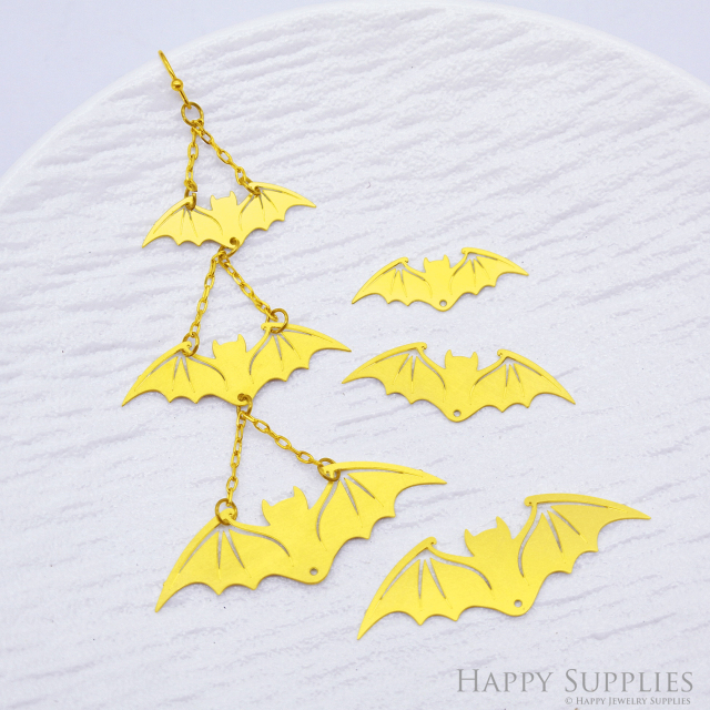 6pcs(1set) Stainless Steel Jewelry Charms, Bat Stainless Steel Earring Charms, Stainless Steel Silver Jewelry Pendants, Stainless Steel Silver Jewelry Findings, Stainless Steel Pendants Jewelry Wholesale (SSD2571)