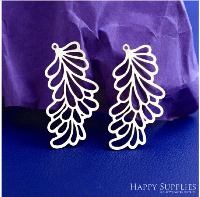 Stainless Steel Jewelry Charms, Leaves Stainless Steel Earring Charms, Stainless Steel Silver Jewelry Pendants, Stainless Steel Silver Jewelry Findings, Stainless Steel Pendants Jewelry Wholesale (SSD2587)