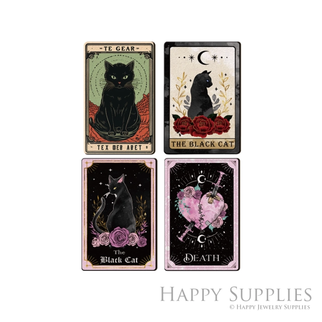 Handmade Jewelry Making Supplies Beads Cut Wooden Charm Cat DIY Necklace Earring Brooch (CW939)