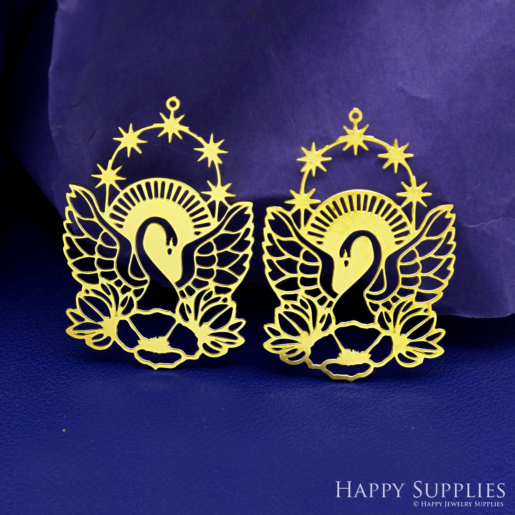 Stainless Steel Jewelry Charms, Swan Stainless Steel Earring Charms, Stainless Steel Silver Jewelry Pendants, Stainless Steel Silver Jewelry Findings, Stainless Steel Pendants Jewelry Wholesale (SSD2631)