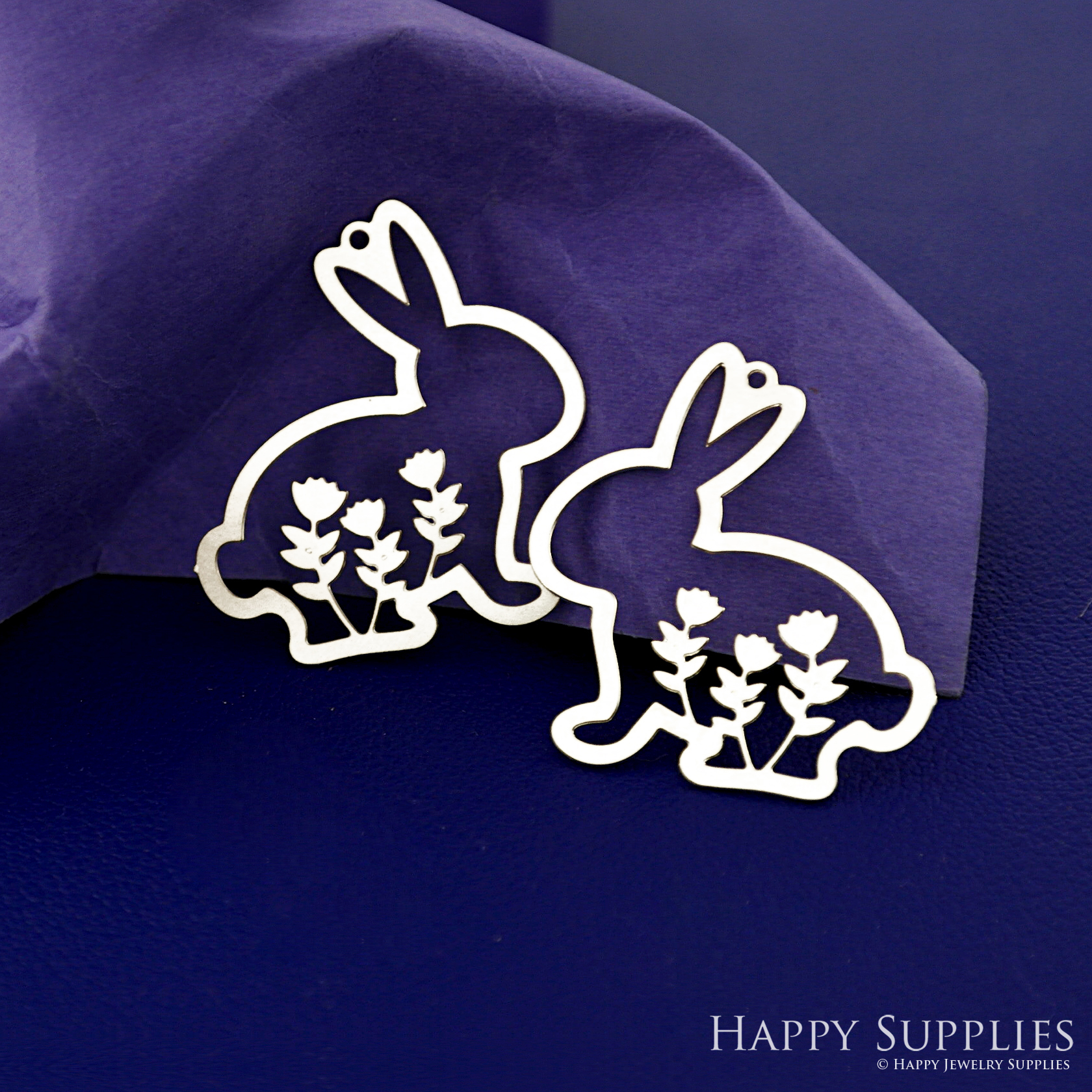 Stainless Steel Jewelry Charms, Rabbit Stainless Steel Earring Charms, Stainless Steel Silver Jewelry Pendants, Stainless Steel Silver Jewelry Findings, Stainless Steel Pendants Jewelry Wholesale (SSD2629)