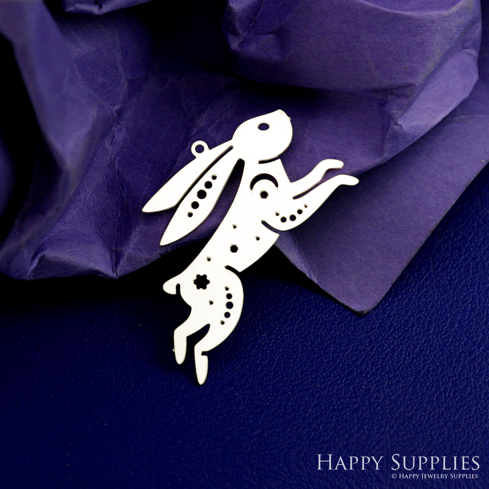 Stainless Steel Jewelry Charms, Rabbit Stainless Steel Earring Charms, Stainless Steel Silver Jewelry Pendants, Stainless Steel Silver Jewelry Findings, Stainless Steel Pendants Jewelry Wholesale (SSD2652)