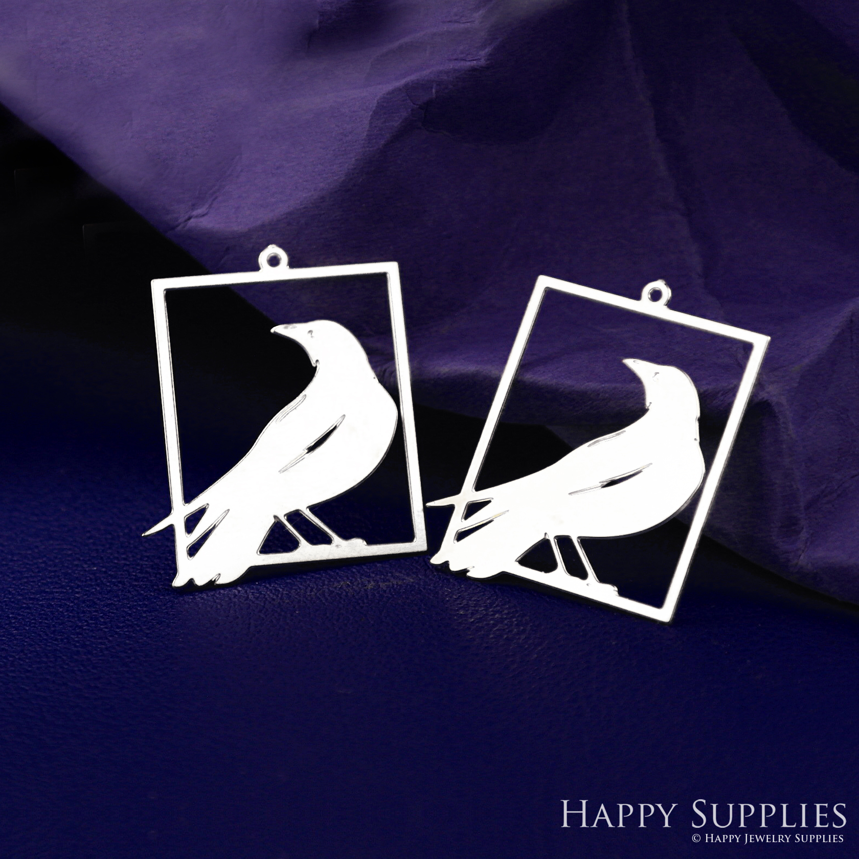 2pcs Stainless Steel Jewelry Charms, Bird Stainless Steel Earring Charms, Stainless Steel Silver Jewelry Pendants, Stainless Steel Silver Jewelry Findings, Stainless Steel Pendants Jewelry Wholesale (SSD2660)