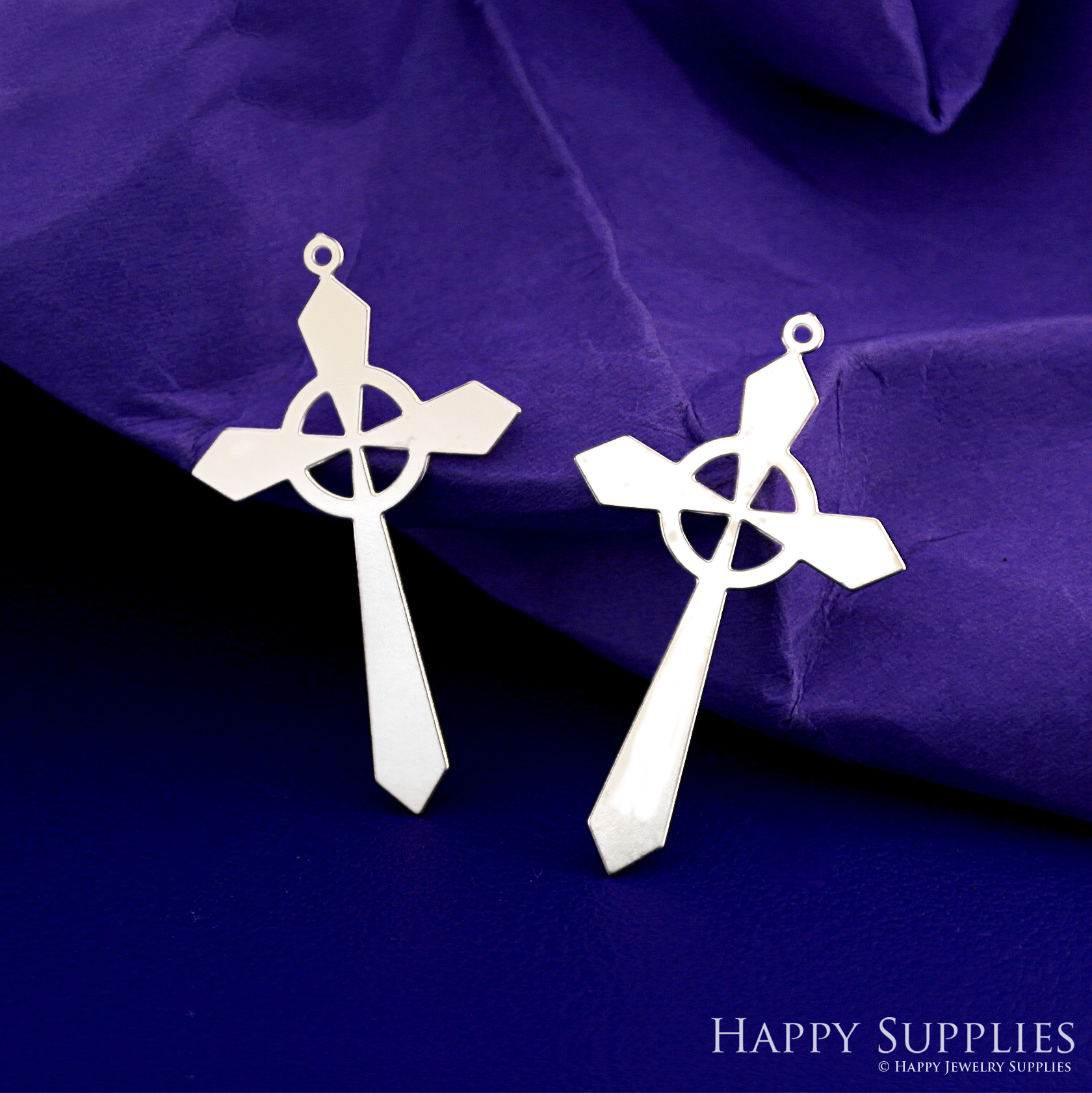 Stainless Steel Jewelry Charms, Cross Stainless Steel Earring Charms, Stainless Steel Silver Jewelry Pendants, Stainless Steel Silver Jewelry Findings, Stainless Steel Pendants Jewelry Wholesale (SSD2664)