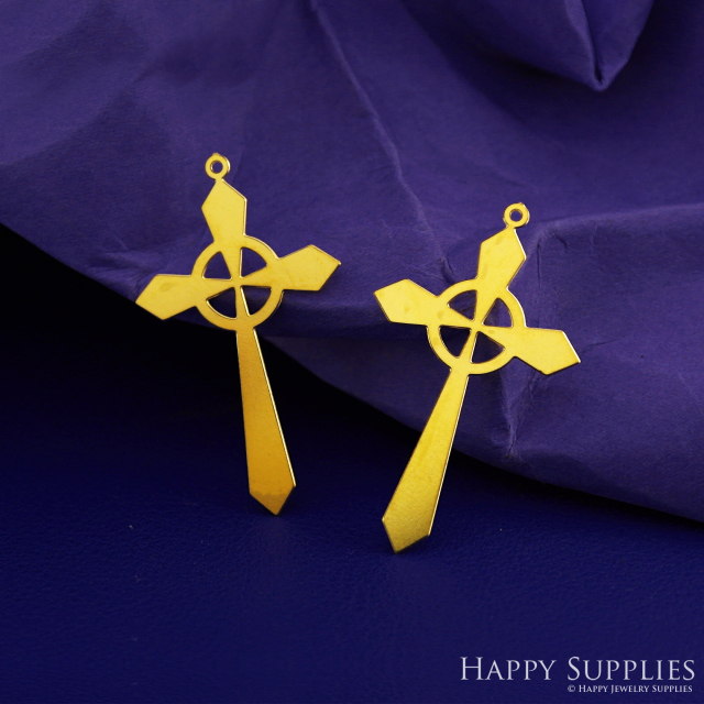 Stainless Steel Jewelry Charms, Cross Stainless Steel Earring Charms, Stainless Steel Silver Jewelry Pendants, Stainless Steel Silver Jewelry Findings, Stainless Steel Pendants Jewelry Wholesale (SSD2664)
