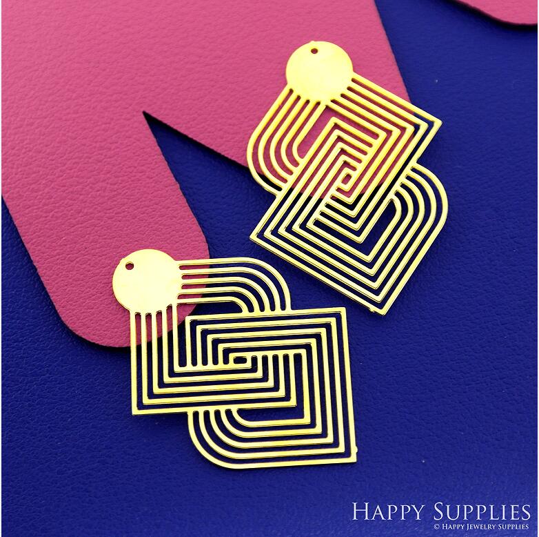 Stainless Steel Jewelry Charms, Water Ripple Stainless Steel Earring Charms, Stainless Steel Silver Jewelry Pendants, Stainless Steel Silver Jewelry Findings, Stainless Steel Pendants Jewelry Wholesale (SSD2661)