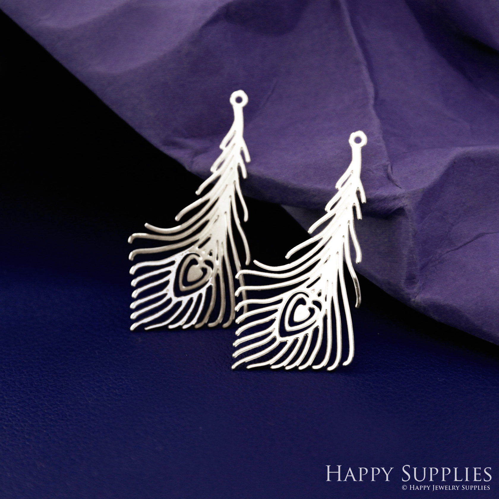 Stainless Steel Jewelry Charms, Feather Stainless Steel Earring Charms, Stainless Steel Silver Jewelry Pendants, Stainless Steel Silver Jewelry Findings, Stainless Steel Pendants Jewelry Wholesale (SSD2669)