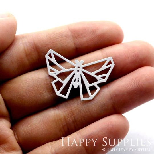 Stainless Steel Jewelry Charms, Butterfly Stainless Steel Earring Charms, Stainless Steel Silver Jewelry Pendants, Stainless Steel Silver Jewelry Findings, Stainless Steel Pendants Jewelry Wholesale (SSD217)