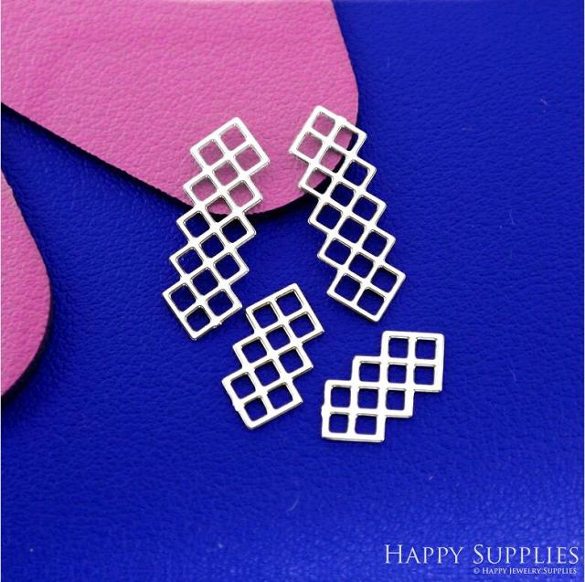 Stainless Steel Jewelry Charms, Geometric Stainless Steel Earring Charms, Stainless Steel Silver Jewelry Pendants, Stainless Steel Silver Jewelry Findings, Stainless Steel Pendants Jewelry Wholesale (SSD2673)