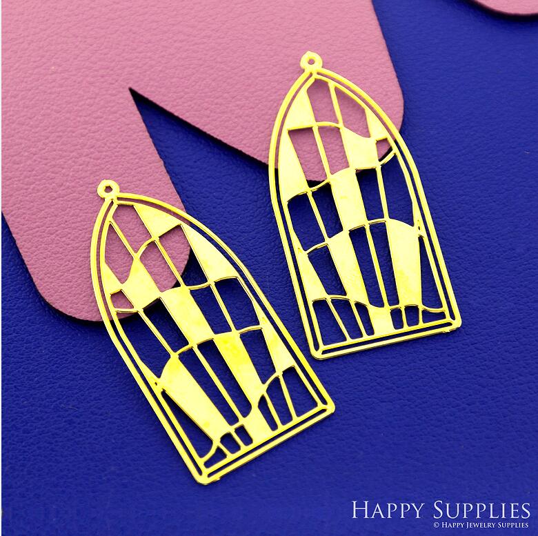 Stainless Steel Jewelry Charms, Church Window Stainless Steel Earring Charms, Stainless Steel Silver Jewelry Pendants, Stainless Steel Silver Jewelry Findings, Stainless Steel Pendants Jewelry Wholesale (SSD2667)