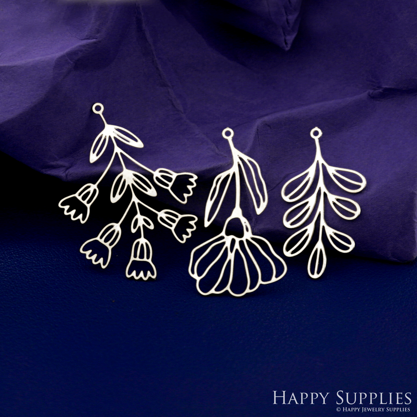 Stainless Steel Jewelry Charms, Flower Stainless Steel Earring Charms, Stainless Steel Silver Jewelry Pendants, Stainless Steel Silver Jewelry Findings, Stainless Steel Pendants Jewelry Wholesale (SSD2677)