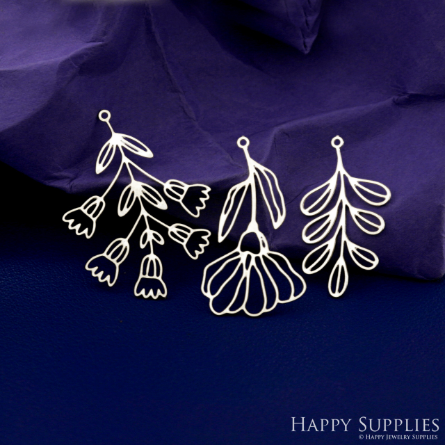 Stainless Steel Jewelry Charms, Flower Stainless Steel Earring Charms, Stainless Steel Silver Jewelry Pendants, Stainless Steel Silver Jewelry Findings, Stainless Steel Pendants Jewelry Wholesale (SSD2677)