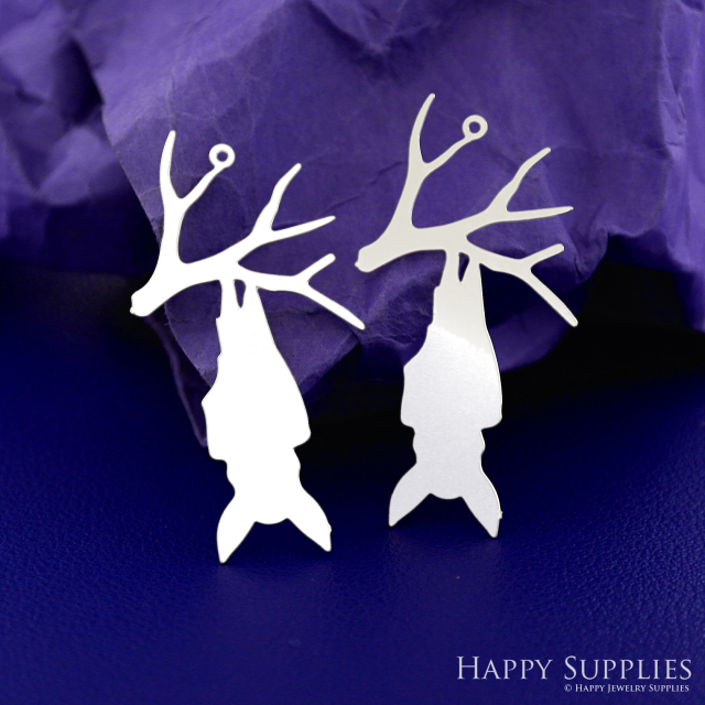 Stainless Steel Jewelry Charms, Halloween Bat Stainless Steel Earring Charms, Stainless Steel Silver Jewelry Pendants, Stainless Steel Silver Jewelry Findings, Stainless Steel Pendants Jewelry Wholesale (SSD2742)