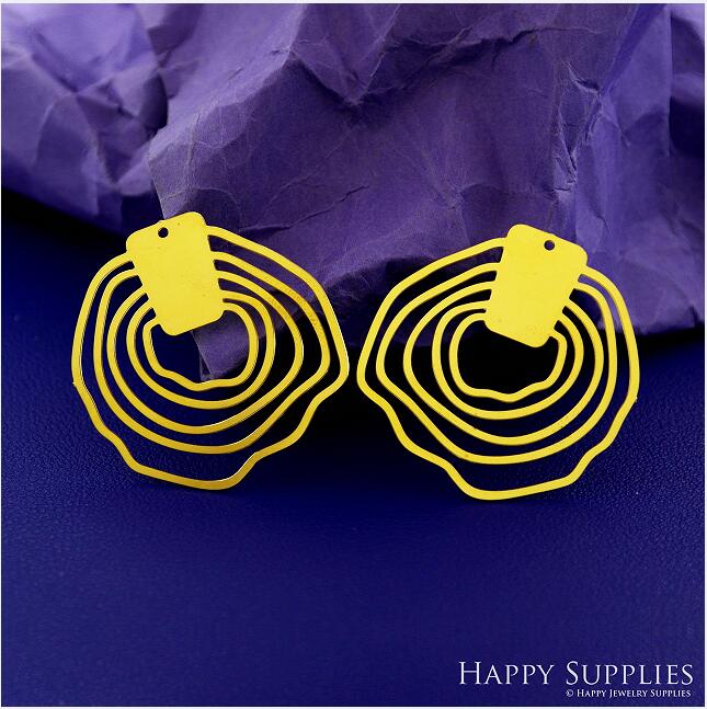 Stainless Steel Jewelry Charms, Raw Brass Charms, Water Ripple Stainless Steel Earring Charms, Stainless Steel Silver Jewelry Pendants, Stainless Steel Silver Jewelry Findings, Stainless Steel Pendants Jewelry Wholesale (D2763)