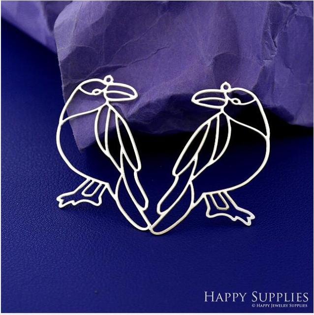 Stainless Steel Jewelry Charms, Bird Stainless Steel Earring Charms, Stainless Steel Silver Jewelry Pendants, Stainless Steel Silver Jewelry Findings, Stainless Steel Pendants Jewelry Wholesale (SSD2756)
