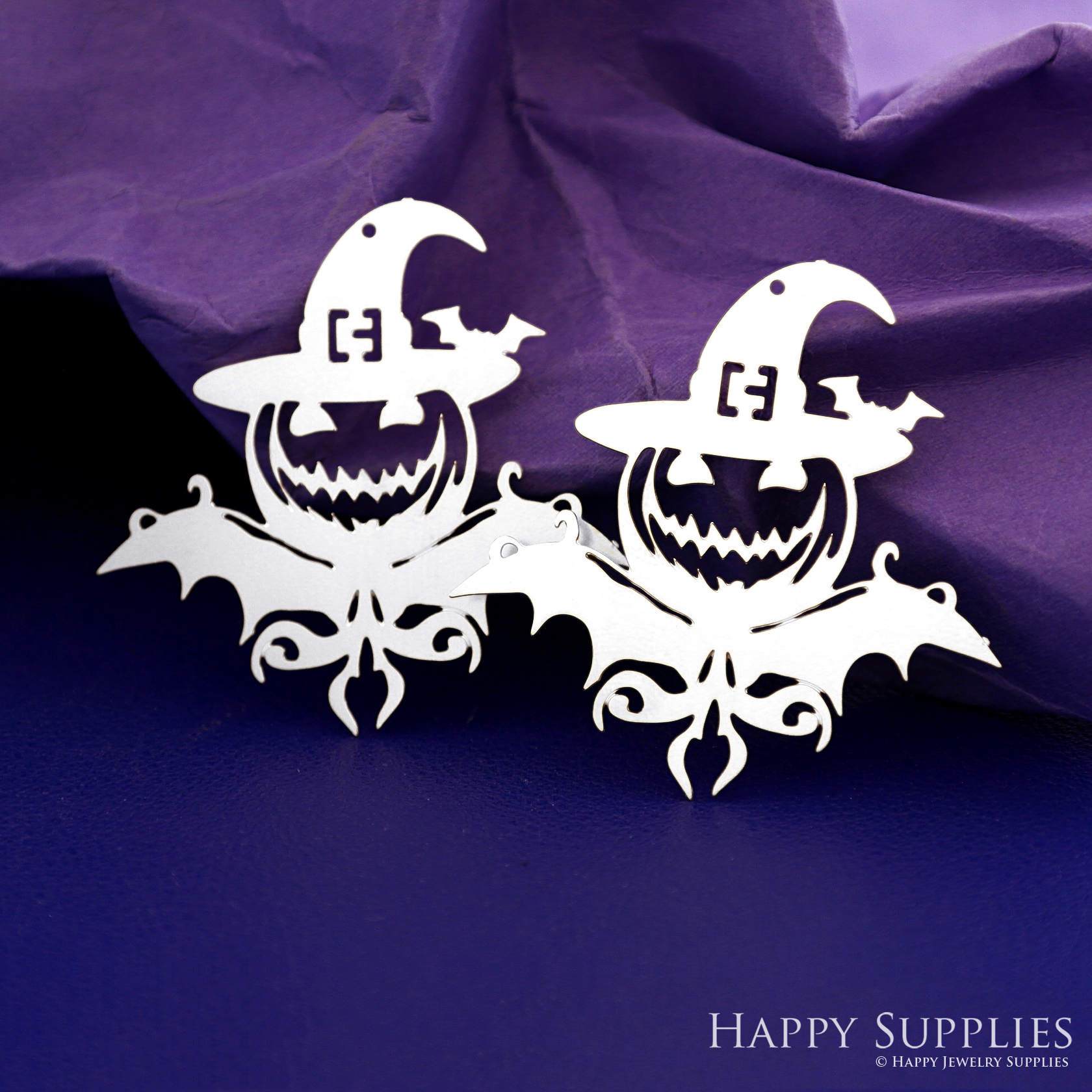 Stainless Steel Jewelry Charms, Raw Brass Charms, Halloween Pumpkin Stainless Steel Earring Charms, Stainless Steel Silver Jewelry Pendants, Stainless Steel Silver Jewelry Findings, Stainless Steel Pendants Jewelry Wholesale (D2783)