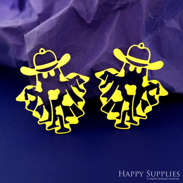 Stainless Steel Jewelry Charms, Halloween Ghost Stainless Steel Earring Charms, Stainless Steel Silver Jewelry Pendants, Stainless Steel Silver Jewelry Findings, Stainless Steel Pendants Jewelry Wholesale (SSD2780)