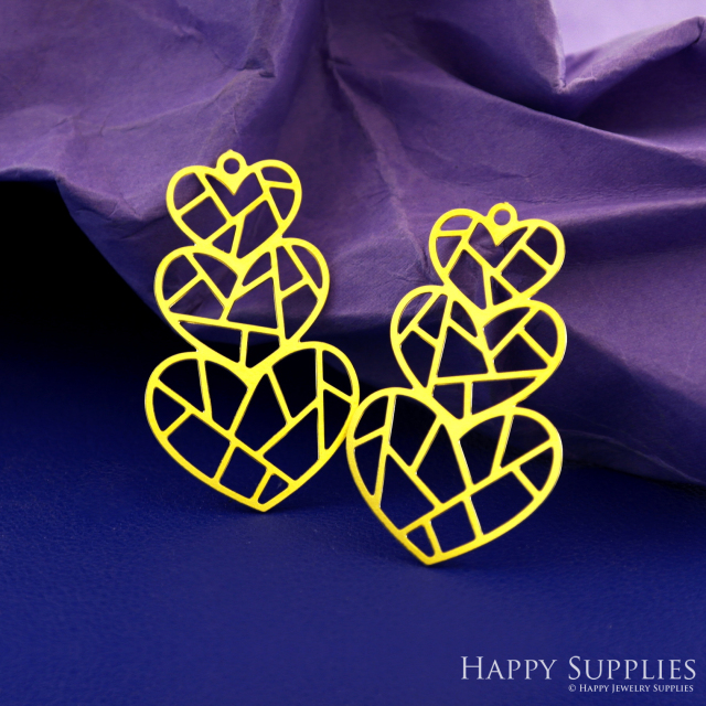 Stainless Steel Jewelry Charms, Heart Stainless Steel Earring Charms, Stainless Steel Silver Jewelry Pendants, Stainless Steel Silver Jewelry Findings, Stainless Steel Pendants Jewelry Wholesale (SSD2787)
