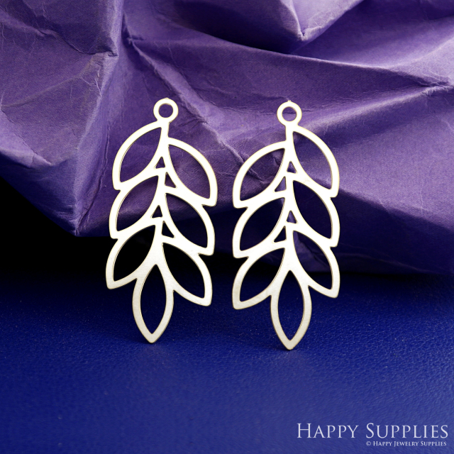 Stainless Steel Jewelry Charms, Leaves Stainless Steel Earring Charms, Stainless Steel Silver Jewelry Pendants, Stainless Steel Silver Jewelry Findings, Stainless Steel Pendants Jewelry Wholesale (SSD2789)
