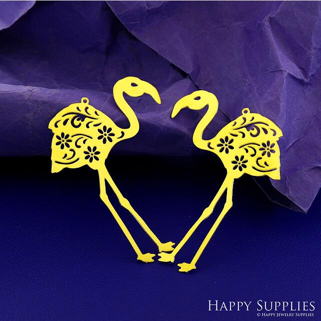Stainless Steel Jewelry Charms, Raw Brass Charms,Flamingo Stainless Steel Earring Charms, Stainless Steel Silver Jewelry Pendants, Stainless Steel Silver Jewelry Findings, Stainless Steel Pendants Jewelry Wholesale (D2751)