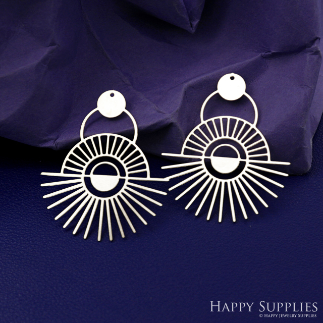 Stainless Steel Jewelry Charms, Geometric Stainless Steel Earring Charms, Stainless Steel Silver Jewelry Pendants, Stainless Steel Silver Jewelry Findings, Stainless Steel Pendants Jewelry Wholesale (SSD2744)