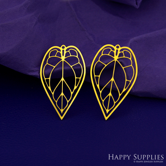 Stainless Steel Jewelry Charms, Leaves Stainless Steel Earring Charms, Stainless Steel Silver Jewelry Pendants, Stainless Steel Silver Jewelry Findings, Stainless Steel Pendants Jewelry Wholesale (SSD2748)