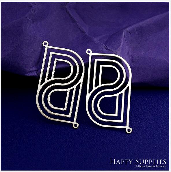 Stainless Steel Jewelry Charms, Raw Brass Charms, Geometric Stainless Steel Earring Charms, Stainless Steel Silver Jewelry Pendants, Stainless Steel Silver Jewelry Findings, Stainless Steel Pendants Jewelry Wholesale (D2732)
