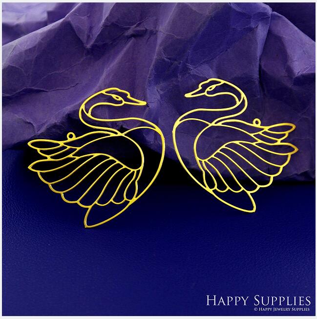 Stainless Steel Jewelry Charms, Raw Brass Charms, Swan Stainless Steel Earring Charms, Stainless Steel Silver Jewelry Pendants, Stainless Steel Silver Jewelry Findings, Stainless Steel Pendants Jewelry Wholesale (D2758)