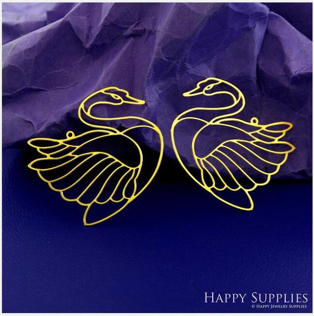 Stainless Steel Jewelry Charms, Swan Stainless Steel Earring Charms, Stainless Steel Silver Jewelry Pendants, Stainless Steel Silver Jewelry Findings, Stainless Steel Pendants Jewelry Wholesale (SSD2758)