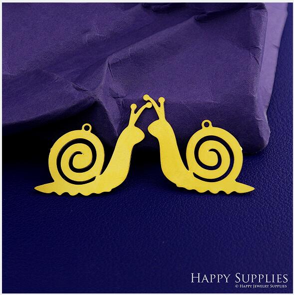 Stainless Steel Jewelry Charms, Raw Brass Charms, Snail Stainless Steel Earring Charms, Stainless Steel Silver Jewelry Pendants, Stainless Steel Silver Jewelry Findings, Stainless Steel Pendants Jewelry Wholesale (D2746)