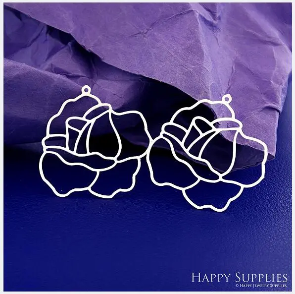 Stainless Steel Jewelry Charms, Flower Stainless Steel Earring Charms, Stainless Steel Silver Jewelry Pendants, Stainless Steel Silver Jewelry Findings, Stainless Steel Pendants Jewelry Wholesale (SSD2769)
