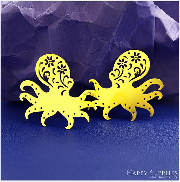 Stainless Steel Jewelry Charms, Octopus Stainless Steel Earring Charms, Stainless Steel Silver Jewelry Pendants, Stainless Steel Silver Jewelry Findings, Stainless Steel Pendants Jewelry Wholesale (D2752)