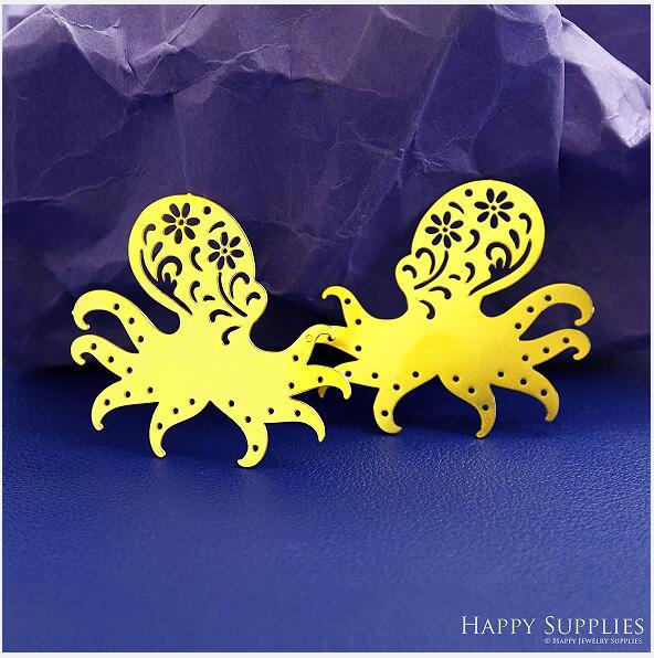 Stainless Steel Jewelry Charms, Octopus Stainless Steel Earring Charms, Stainless Steel Silver Jewelry Pendants, Stainless Steel Silver Jewelry Findings, Stainless Steel Pendants Jewelry Wholesale (SSD2752)